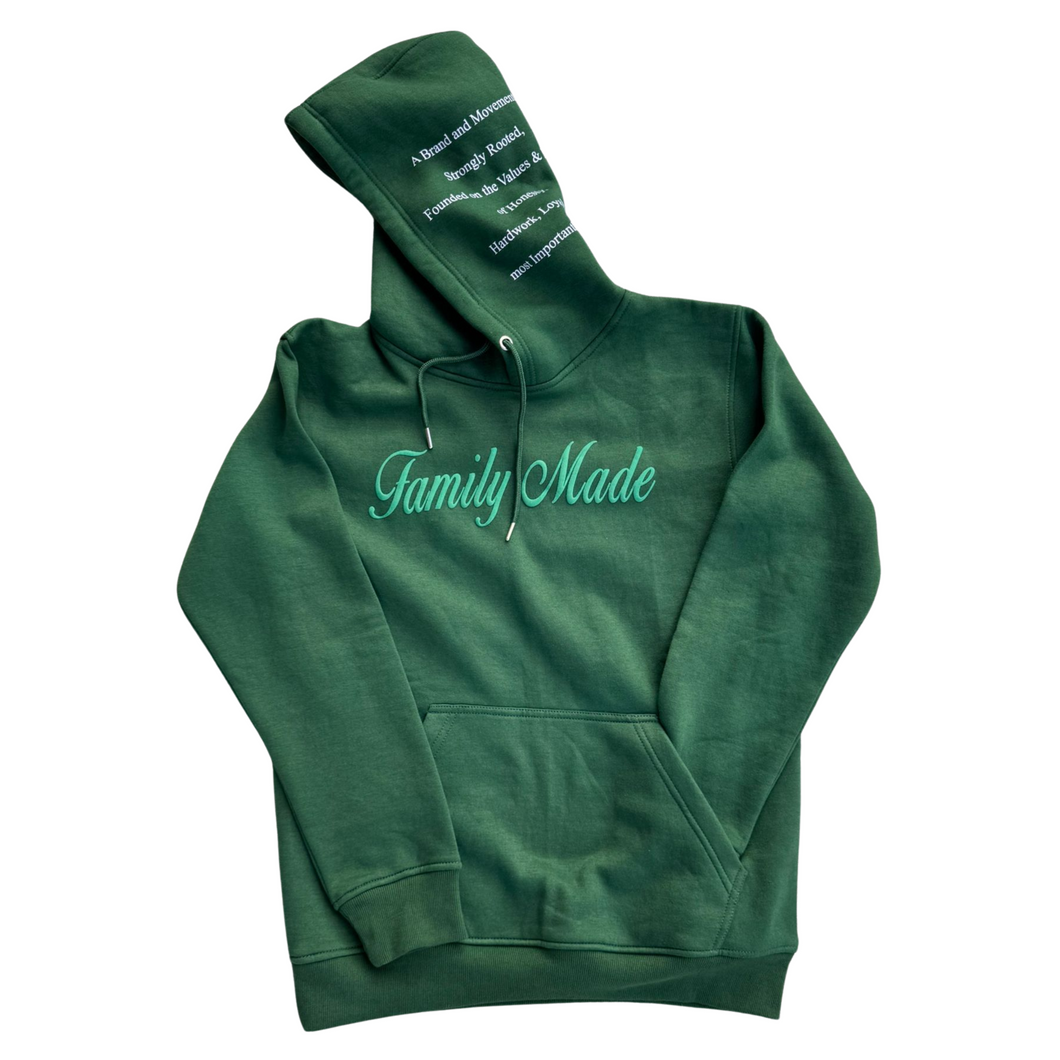 Family Made Double Color Hoodies Army Green
